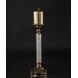 Golden candlestick with crackeled glass