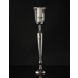 Floor candleholder in chrome with glass