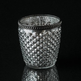 Tealight antique silver with metal ring
