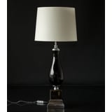 Table lamp in chrome and black WITHOUT lampshade
