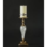 Stor candlestick golden and craquele glass