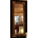 Mirror in black and gold finish