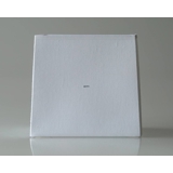 Square lampshade 16 cm, white flax fabric