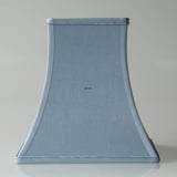 Square lampshade height 29 cm, light blue silk fabric