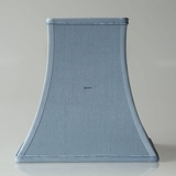 Square lampshade height 32 cm, light blue silk fabric