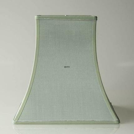Square lampshade height 36 cm, light green silk fabric