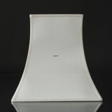 Square lampshade height 38 cm, white silk