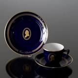 Composer Coffee set, Schubert, Cup, saucer and cake plate no. 8, Bing & Grondahl