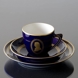 Composer Coffee set, Schumann, Cup, saucer and cake plate no. 9, Bing & Grondahl