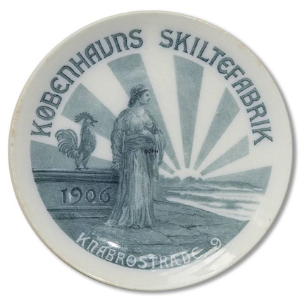 Kopenhagen Schilderfabrik Gedenkteller 1906