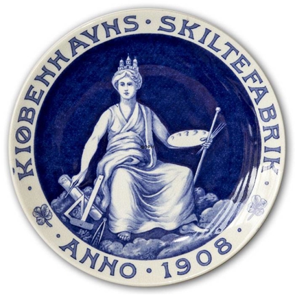 Kopenhagen Schilderfabrik Gedenkteller 1908
