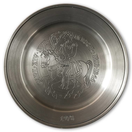 1978 Karlshamn tin plate, Carl XIV Johan 1818-1844