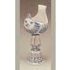 Wiinblad candlestick, bird, small, hand painted, blue/white