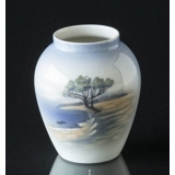 Lyngby vase with tree by the beach No. 74-2-75