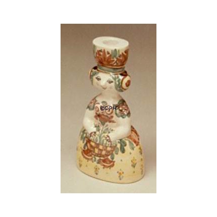 Wiinblad Candlelady, 1 candle, hand painted, blue/white or multi colour