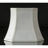 Narrow hexagonal lampshade height 20 cm, white silk fabric