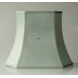 Narrow hexagonal lampshade height 31 cm, light green silk fabric