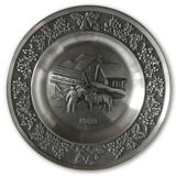 1980 Måstad Pewter Christmas plate, Man with Horse