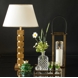 Tall lantern for Candles, golden with handle