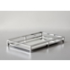 Rectangular Tray with mirror in Polished Steel