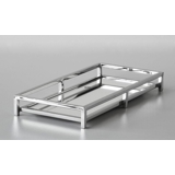 Large Rectangular Tray in Polished Steel with mirror