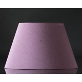 Oval lampshade height 20 cm, purple/dark rose coloured silk fabric