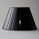Oval lampshade height 20 cm, black laquer