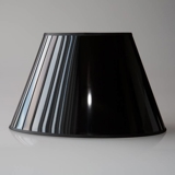 Oval lampshade height 20 cm, black laquer