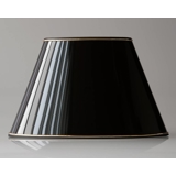 Oval lampshade height 24 cm, black laquer with golden edge