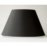 Oval lampeskærm 24 cm i højden, sort chintz stof