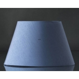 Oval lampeskærm 24 cm i højden, mørke blå silke stof