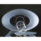 Oval lampshade height 26 cm, light bluesilk fabric