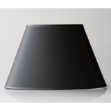 Oval lampeskærm 26 cm i højden, sort chintz stof