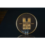 1970 Orrefors annual glass plate, Notre Dame