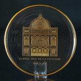 1974 Orrefors årsplatte i glas, Temple Rue De La Victoire