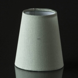 Round cylindrical lampshade height 11 cm, light petrol (green) coloured silk fabric