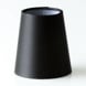 Round cylindrical lampshade height 11 cm, black chintz fabric