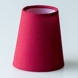 Round cylindrical lampshade height 11 cm, red chintz fabric