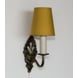 Round cylindrical lampshade height 11 cm, yellow chintz fabric