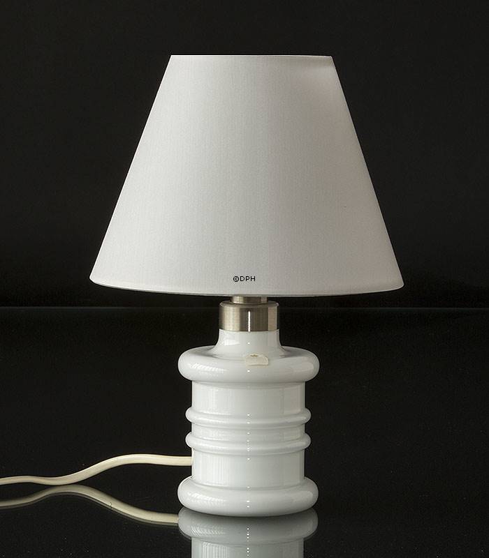Rund lampeskærm 13 cm i højden, hvid chintz (passer til Holmegaard reollampe 4363272) Nr. P130918T3300R | DPH Trading