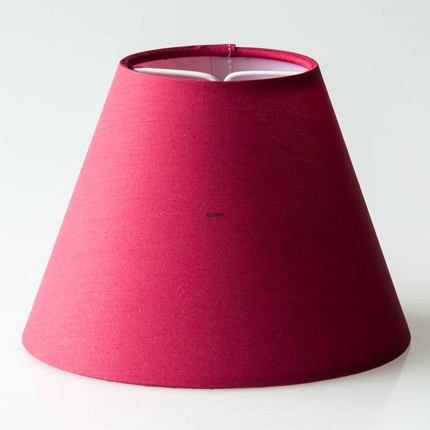 Round lampshade height 13 cm, red chintz fabric