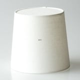 Round cylindrical lampshade height 15 cm, off white flax fabric