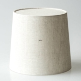 Round cylindrical lampshade height 15 cm, beige flax fabric