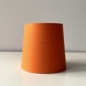 Rund cylinderformet lampeskærm 15 cm i højden, orange hør stof