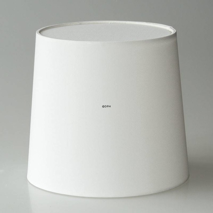 Rund cylinderformet lampeskærm 15 cm i højden, hvid chintz stof