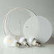 Round cylindrical lampshade height 15 cm, white chintz fabric