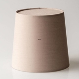 Round cylindrical lampshade height 15 cm, light brown cotton fabric