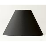 Round lampshade tall model height 16 cm, black chintz fabric