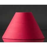 Rund lampeskærm høj model 16 cm i højden, rød chintz stof
