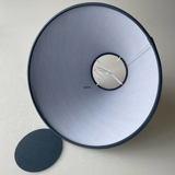 Rund lampeskærm høj model 16 cm i højden, blå chintz stof